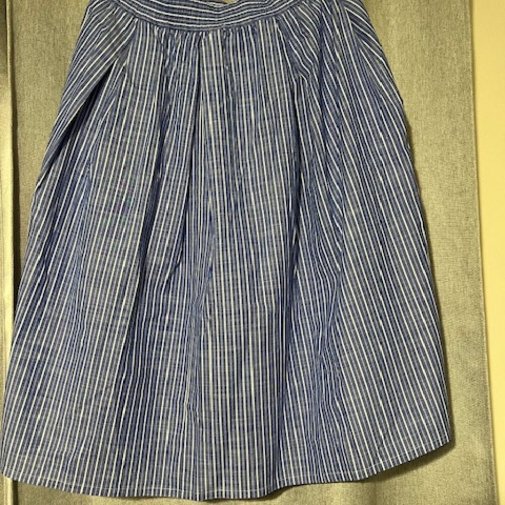 Tommy Hilfiger full navy striped skirt with pockets
